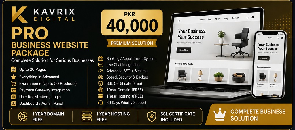 Advanced Website Package — features and pricing